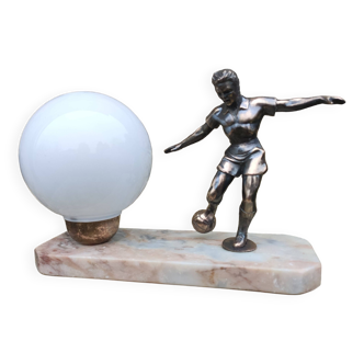 Art deco lamp in footballer marble