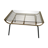 Coffee table, glass magazine holders