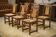 Ensemble de 6 chaises brutalistes 1950’s