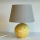 Lamp vintage yellow ceramic ball