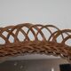 Vintage rattan mirror 66x51cm