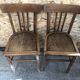 Pair chair bistro vintage wood