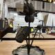 Pied de lampe nénuphar en laiton vintage