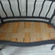 Old bench slate gray waxed finish, seat composed of a cake