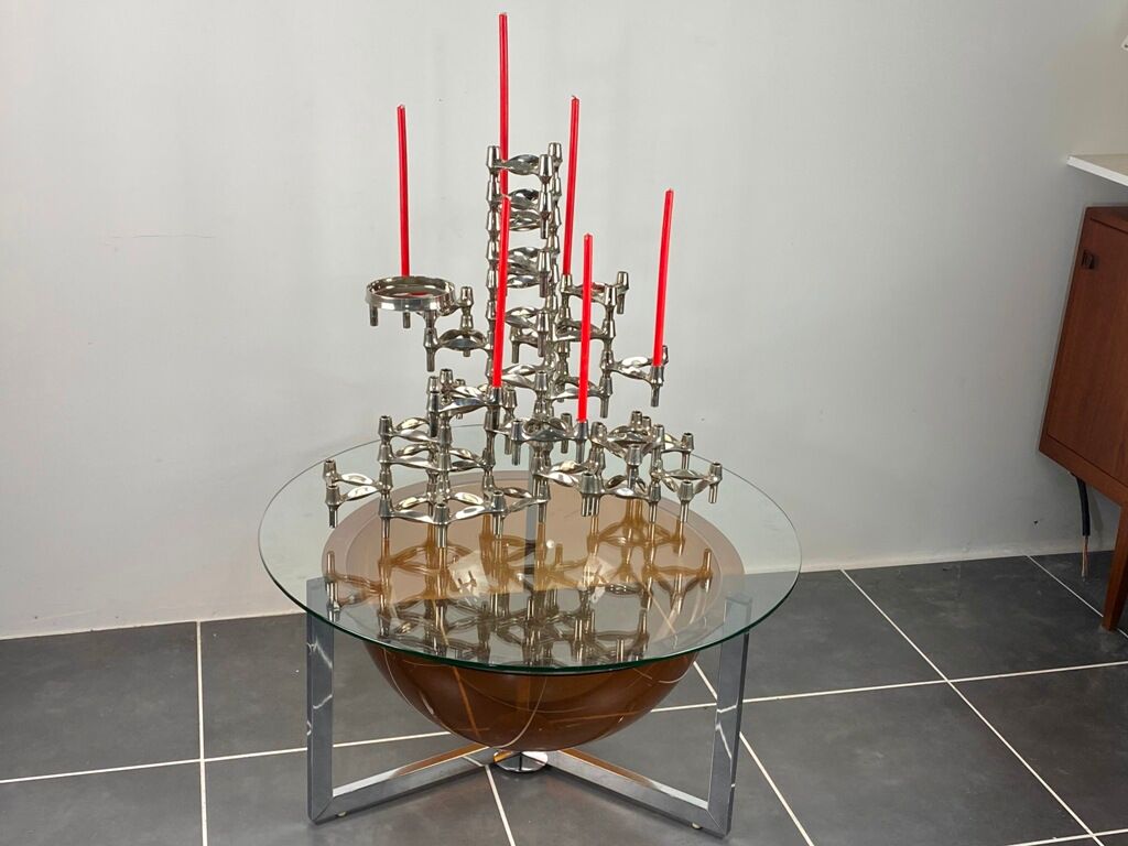 Lot of 8 BMF Nagel 1970 modular candlesticks