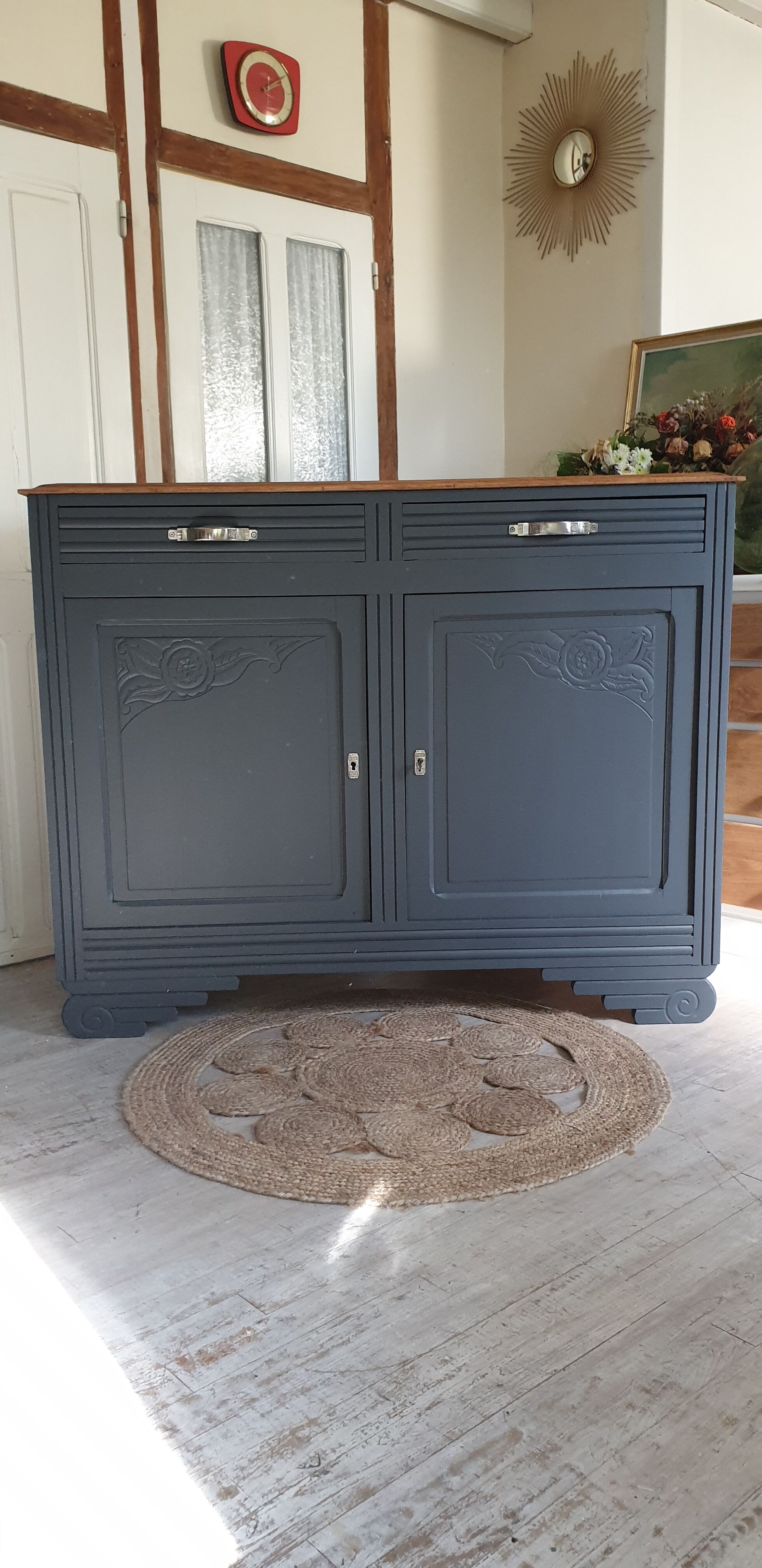 Art Deco oak sideboard