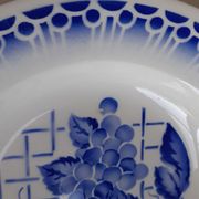 Blue hollow dish