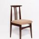 Mid-Century Latte Bouclé Chair, beech wood, M. Zielinski, Europe, 1960s