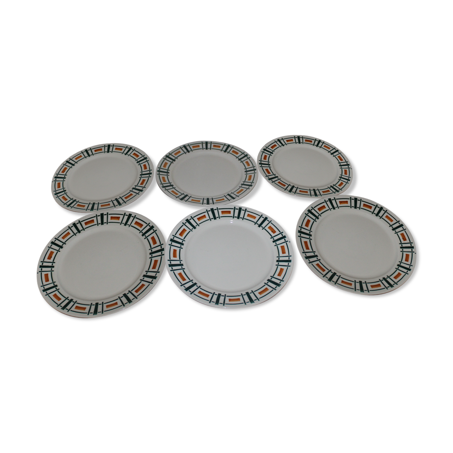 Lot of 6 Badonviller Quiberon model dessert plates
