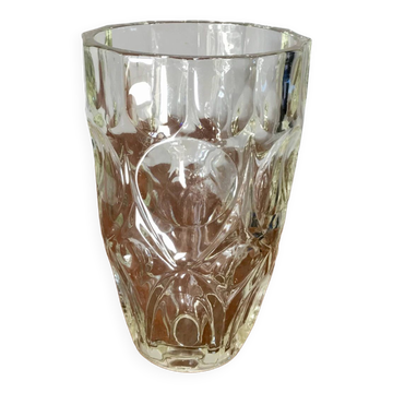 Round faceted vase geometric shapes art deco 1930s