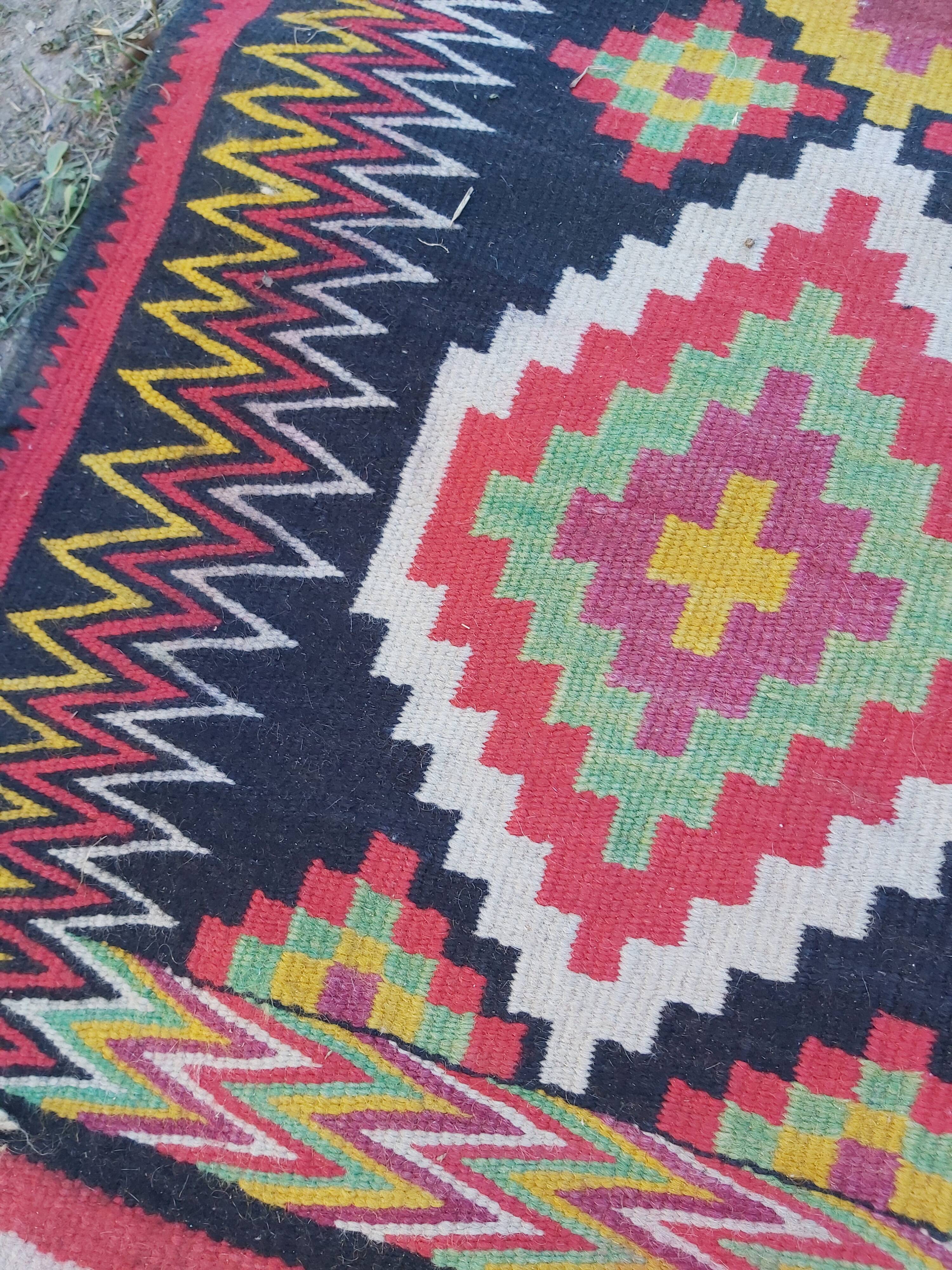 Berber kilim in hand-woven wool 120x260cm