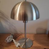 Brushed metal mushroom lamp