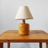 Vintage solid wood lamp from the 1970s in the spirit of Perriand les Arcs.