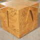 Coffee table in elm burl and tempered glass by Jean-Claude Mahey for Roche Bobois.
