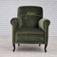 1950s, Danish highback relax armchair, furniture velour, beech wood.