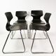 Un ensemble de chaises modernistes Pagholz Flototto, Allemagne, années 1970.