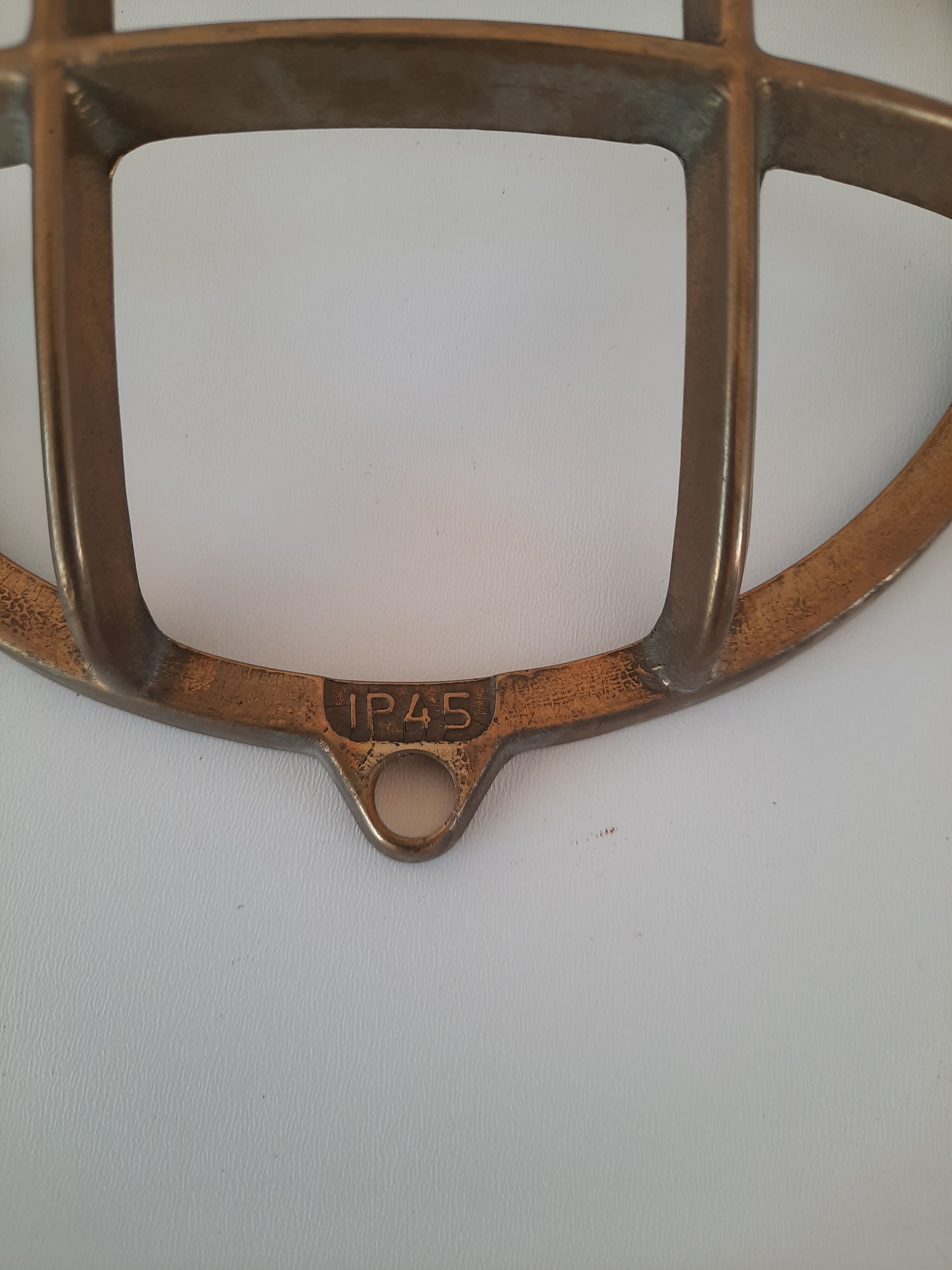 Navy porthole wall lamp in brass made in italy