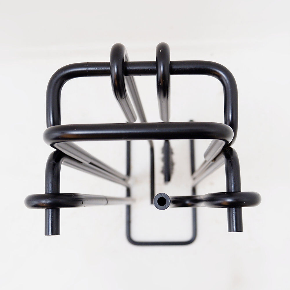 Minimalist black metal fireplace accessory set 'Mace-Line' by Ann Maes - 1970s
