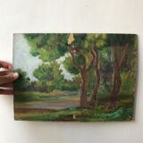Huile paysage ancienne