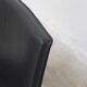 Unique black leather & steel modernist lounge chair, 1960s
