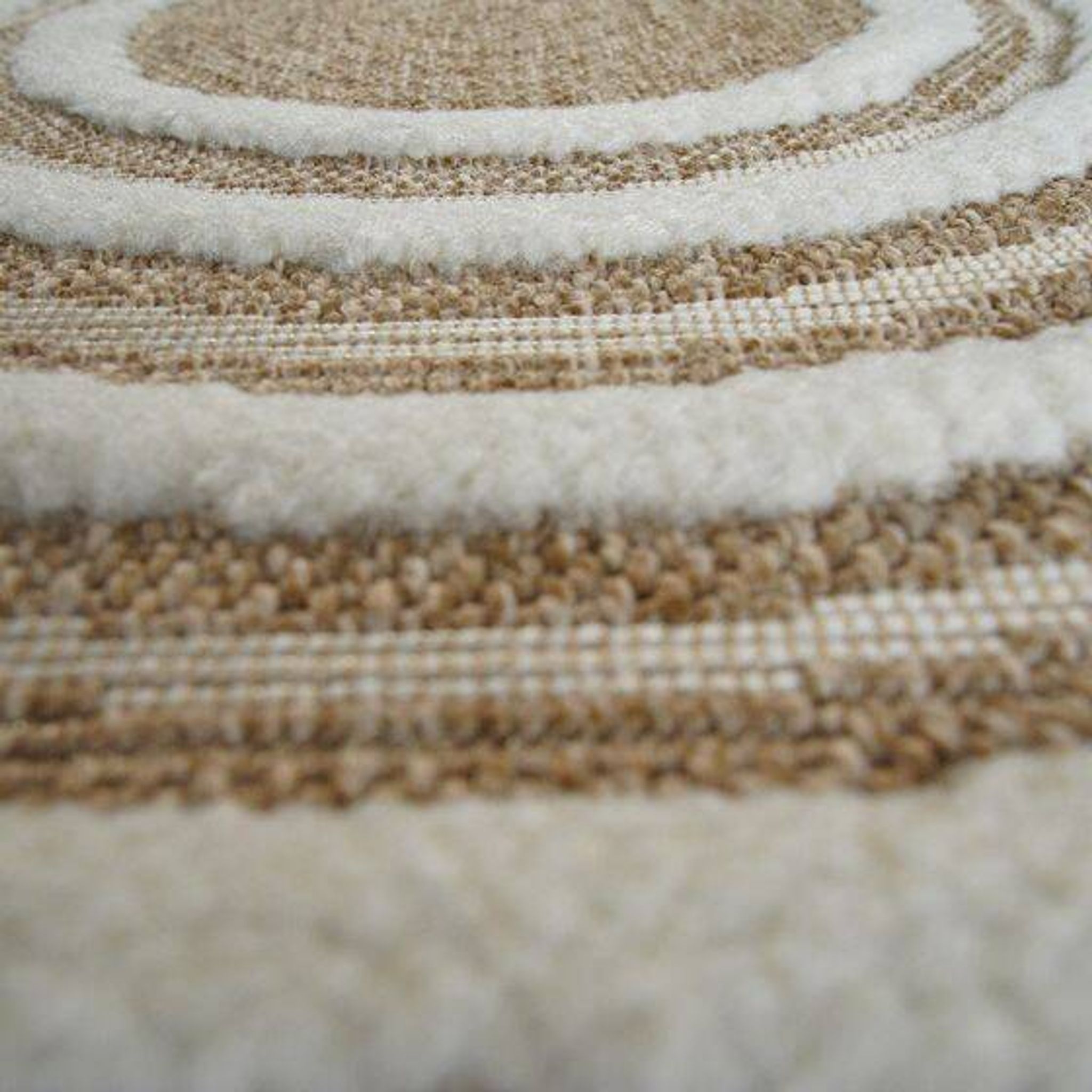 Tapis rond en jute naturel beige 70cm