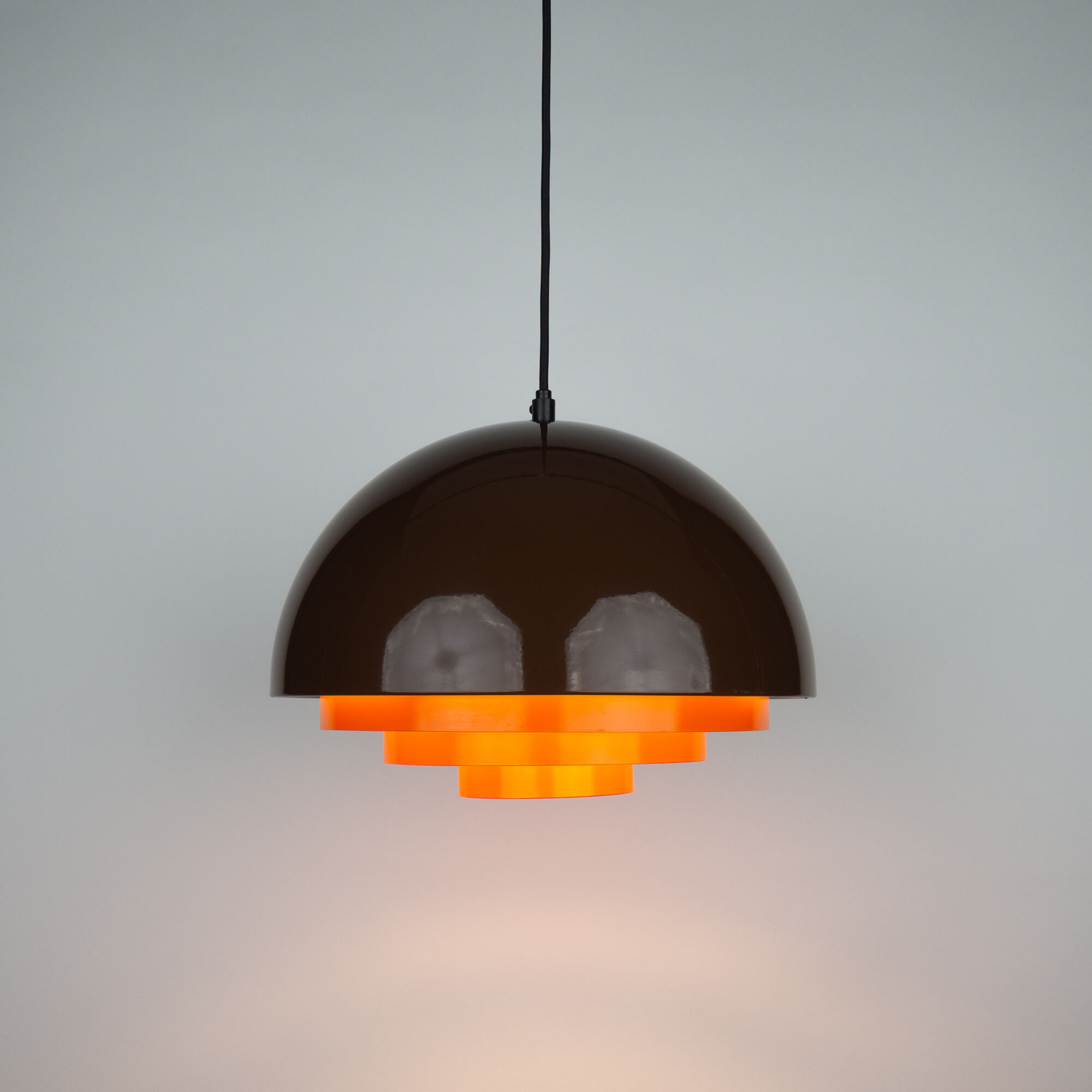 Danish vintage pendant lamp Milieu by Jo Hammerborg, Fog og Morup, 1970s