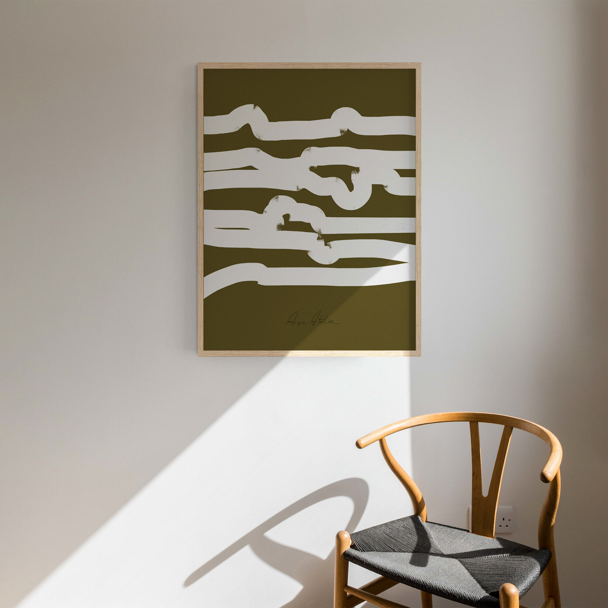 Framed abstract giclee art print 50x70cm