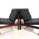 France & Son Set of 3 Modular Leather Armchairs by O. Gjerløv-Knudsen/T. Li