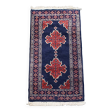 Tapis en laine bleu foncé – 139 x 66 cm