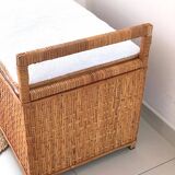 Rattan bench chest