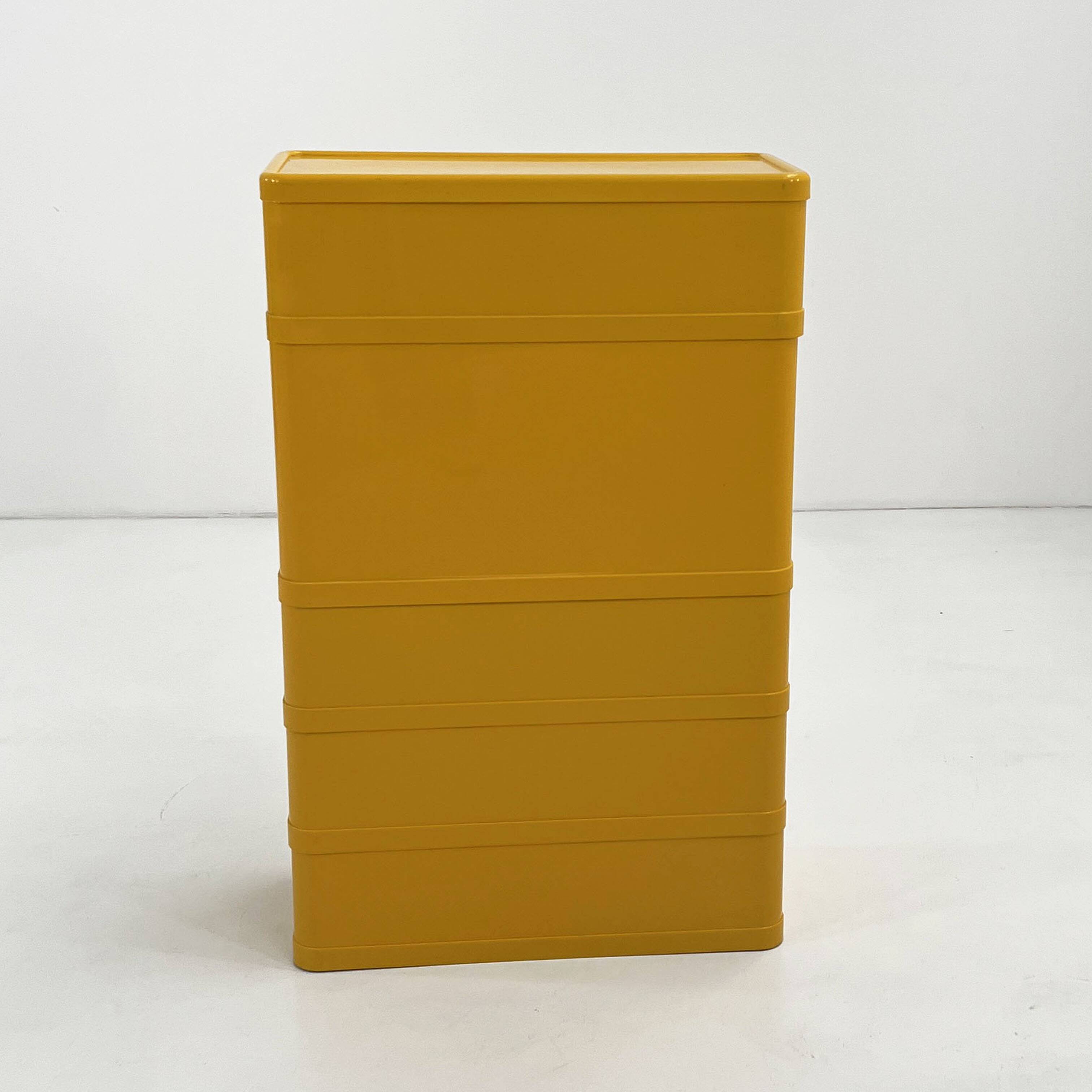 Yellow cabinet model “4964” by Olaf Von Bohr for Kartell, 1970