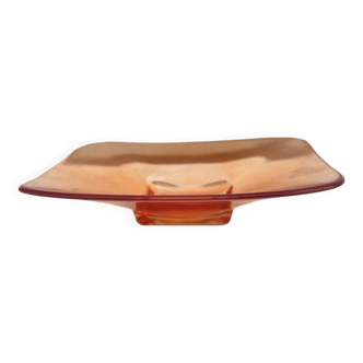 Glass fruit plate, Harrachov, Czechoslovakia, 1980s.