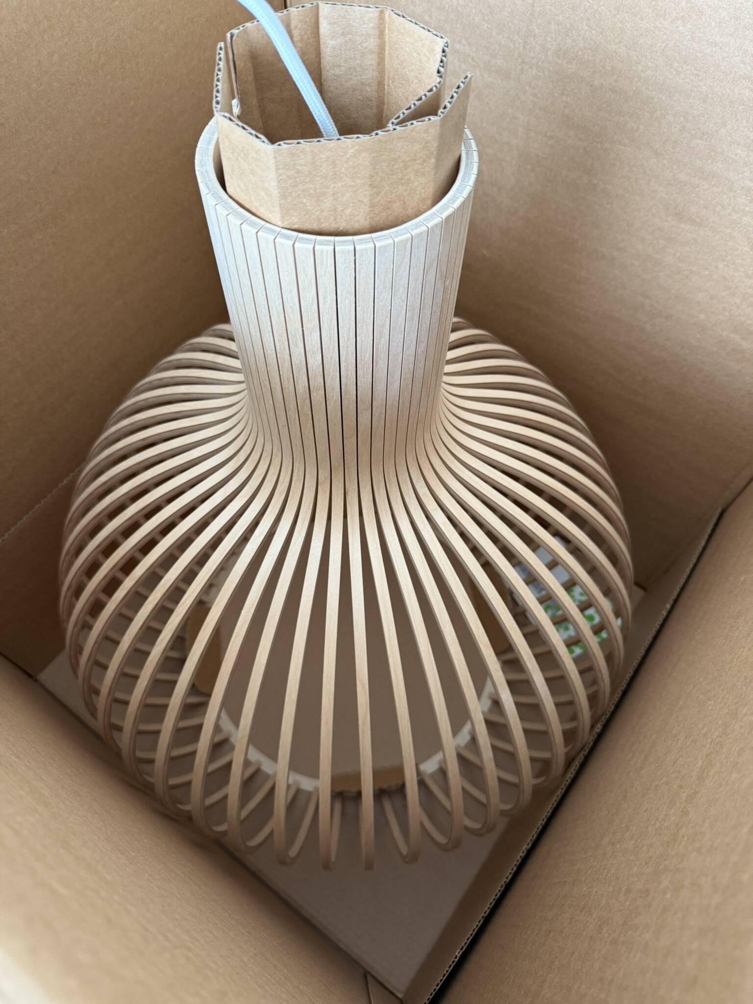 Suspension octo secto 4240 bouleau naturel - ø54cm - neuf