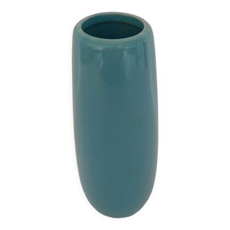 Blue ceramic vase signed