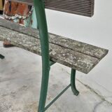 Old patinated garden bench 1950s