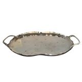 Silver-plated metal caviar service and 12 silver Minerva goblets, circa 1900