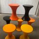 Lot 7 vintage tamtam stools 60s