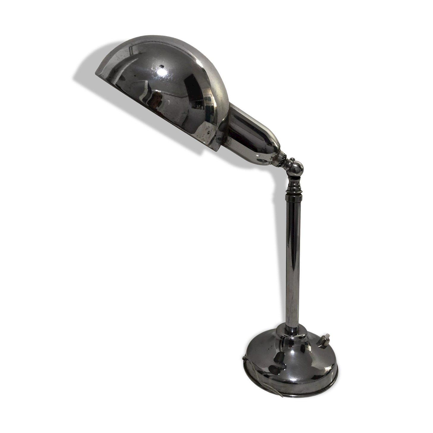 Art deco adjustable chrome desk lamp