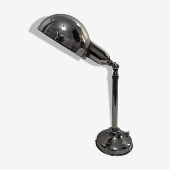 Art deco adjustable chrome desk lamp