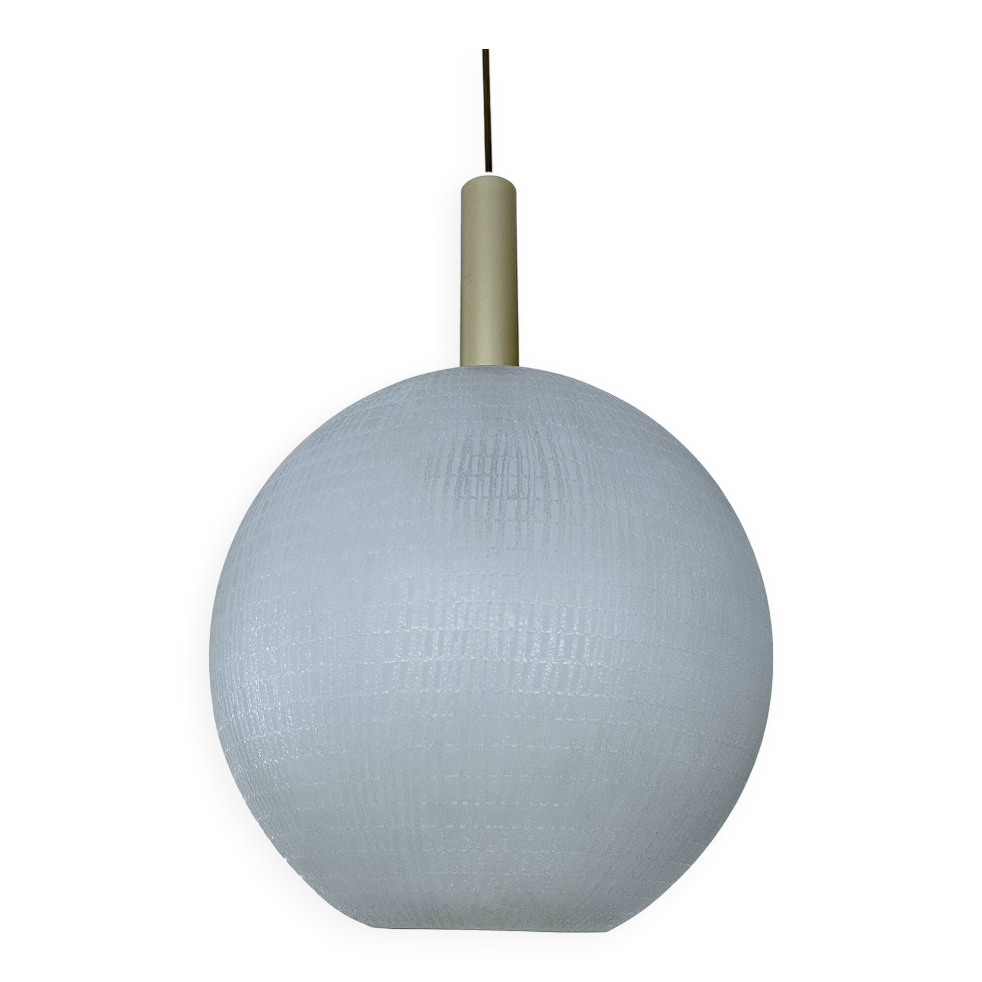 Large vintage glass ball pendant light, 60s
