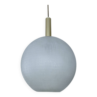 Large vintage glass ball pendant light, 60s