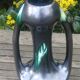 Soliflore vase in matt black ceramic 60s