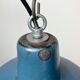 Industrial blue enamel pendant lamp, 1960s
