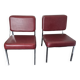 Pair of chrome footed armchairs from the 60s