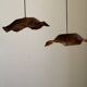 Average suspension flat wavy leaf in teak flower stripes D:40