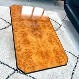 Roche Bobois elm burl coffee table, 1980