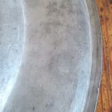 Dish called "à la cardinal" in 18th century pewter - 37.5 cm with coat of arms