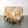 Set of six cowhide dining chairs with a comfortable seat and high back