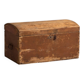 Coffre ancien à patine brune (c.1920) #49