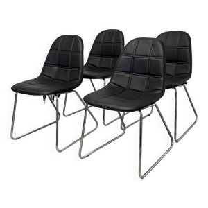 Lot 4 chaises salle - noir